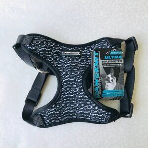 Dawgknit Adjustable Flex Knit Dog Harness  Black/ White  Size: M